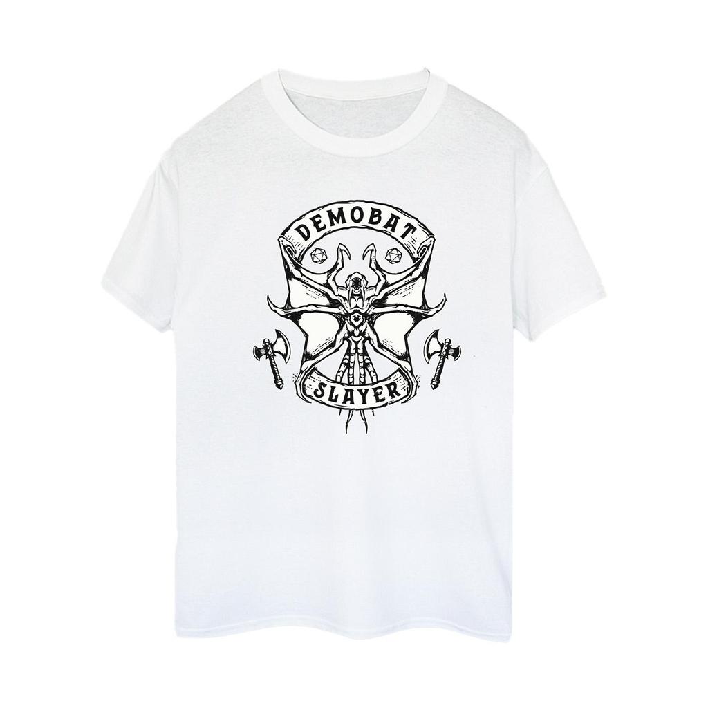 Netflix Womens/Ladies Stranger Things Demobat Slayer Cotton Boyfriend T-Shirt