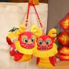 Chinese Folk Style Dragon Plush Pendant Cute Zodiac Dragon Doll Plushies Year Mascot