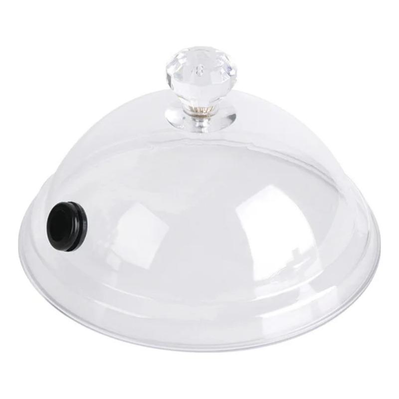 Прозрачный купол для молекулярной кухни, купол для дыма, крышка для столовой посуды, крышка для торта, инструмент для копчения блюд для отеля, кухонный аксессуар для накрывания стола