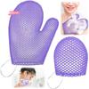 Colorful Honeycomb Weave Exfoliating Shower Glove with TPU High Elasticity Antibacterial Material Gentle Safe And Durable