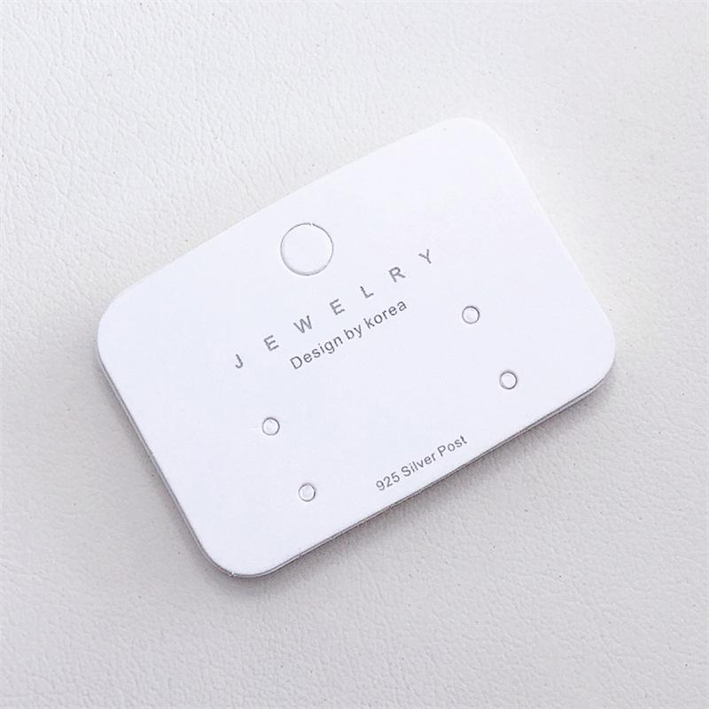 50 шт. минималистская белая картонная бумажная упаковка для сережек упаковочная карточка демонстрационная карточка серьги-гвоздики своими руками розничная цена этикетка