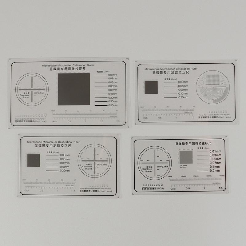 Мягкая линейка для микроскопа, микрометр, калибровочный слайд, инструмент для измерения ширины линии, диаметра частиц, высокоточный пленочный точечный калибр