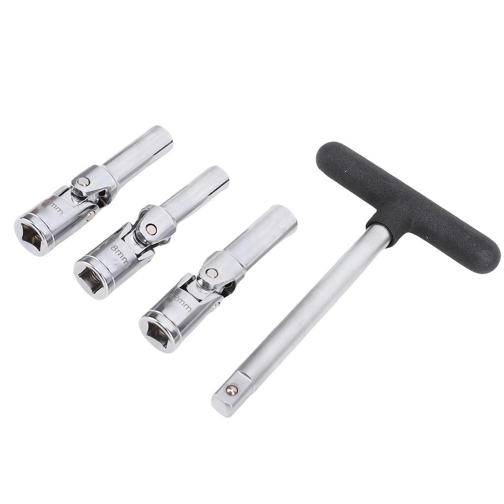 Glow Plug Socket Tool Set 3 8in Dr T Bar 8mm 10mm 12mm Broken Glow Plug Removal Tool For Automotive Repair