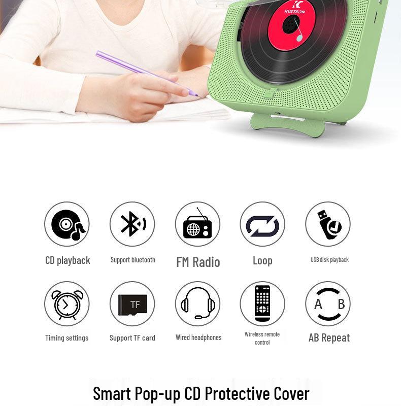 Ретро настенный Bluetooth CD-плеер с индивидуальным логотипом