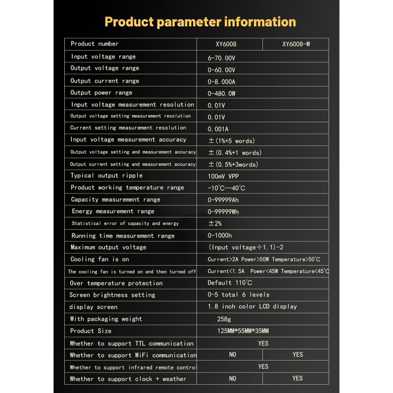 Блок питания постоянного тока 60 В 8 А 480 Вт понижающий модуль с ЖК-экраном устройство поддержания постоянного напряжения/тока простое управление