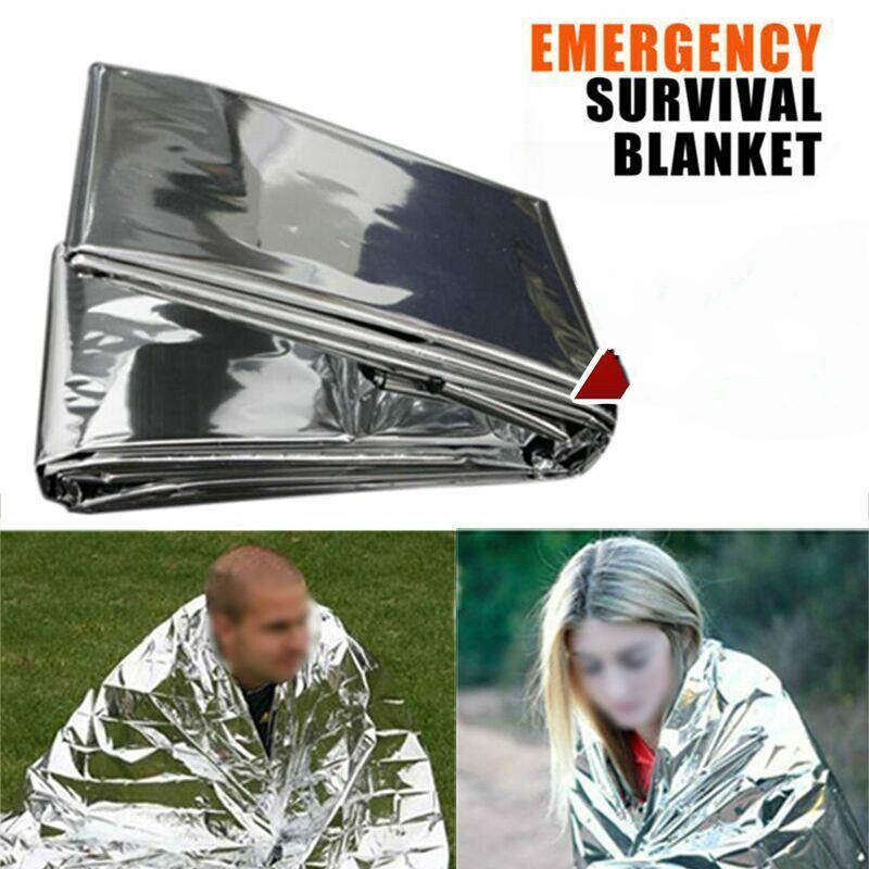 1 шт. 130x210 см/140x210 см/160*210 см комплекты для походов на открытом воздухе, водонепроницаемое аварийное майларовое одеяло для выживания и спасения, фольга, тепловая тепловая первая помощь