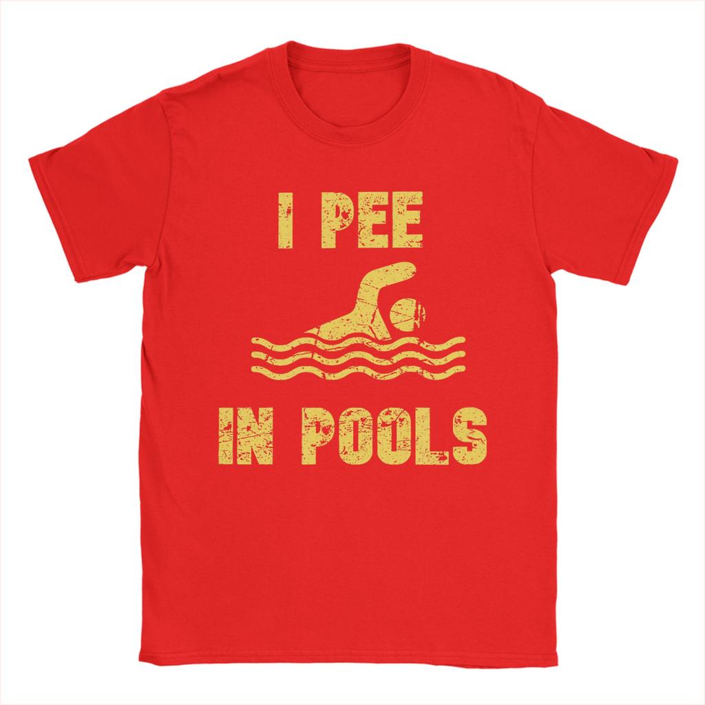 I Pee In Pools Funny Vacation T Shirt Summer Cotton TShirts For Men Fashion Custom Logo Tee Shirt ShortSleeved Vintage Tops