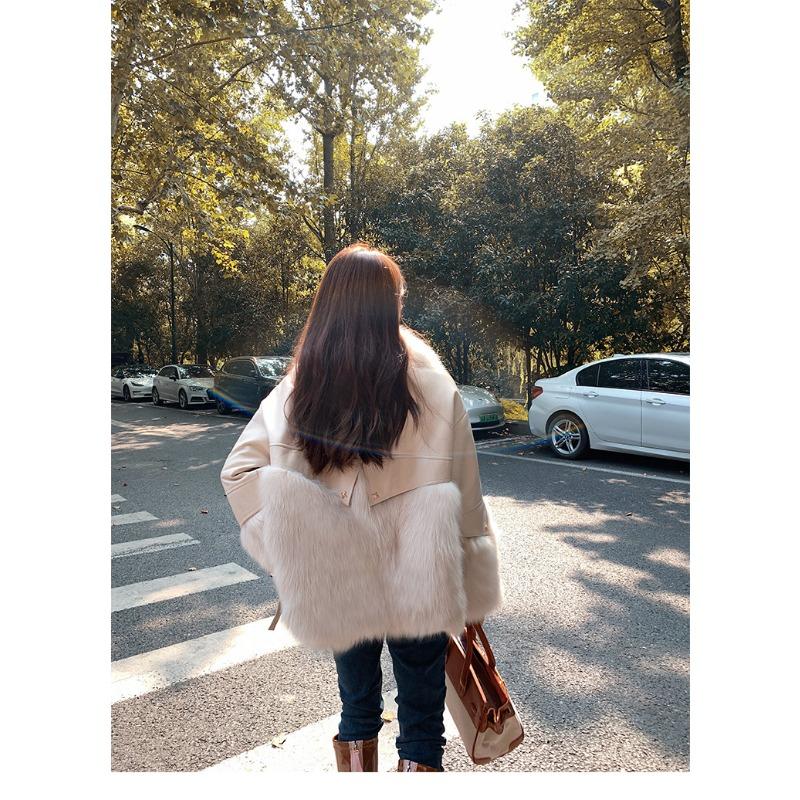 Винтажное толстое модное теплое пальто с мехом, женское зимнее новое корейское модное искусственное лисье меховое пальто с подкладкой, уличная верхняя одежда