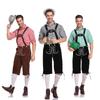 German Oktoberfest Costume Mens Bavarian Lederhosen Short Beer Guy Fancy Dress