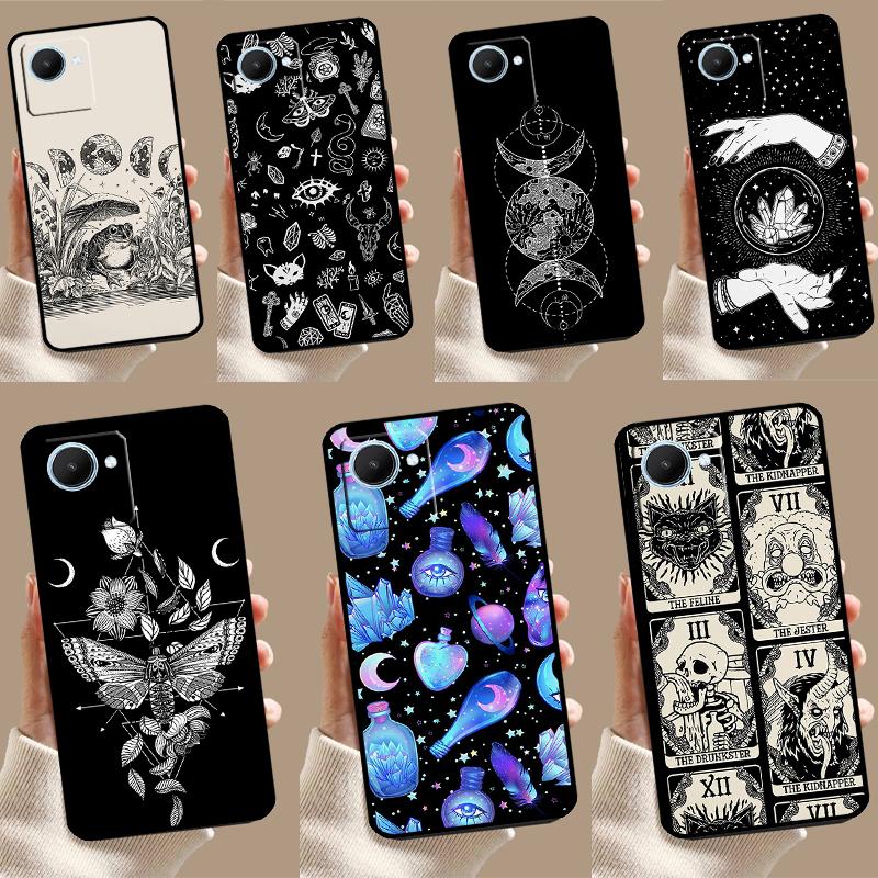 Occult Witchcraft Moon Gothic Witch For Realme C55 C53 C67 C51 C35 C33 C31 C30 C25s C21Y GT Neo 6 5 9 10 11 12 Pro Plus Case