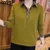 Women's Fashion Casual Spring Fall Plaid Print Long Sleeve POLO Neck Blouses & Shirts
