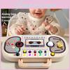 Wooden Kids Circuit Learning Busy Board Toy With Recorder And Led Features Light