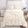3pcs Animal-themed Bunny Rabbit Soft and Comfortable Breathability, Bedding Set, Machine Washable, Suitable for All Seasons158
