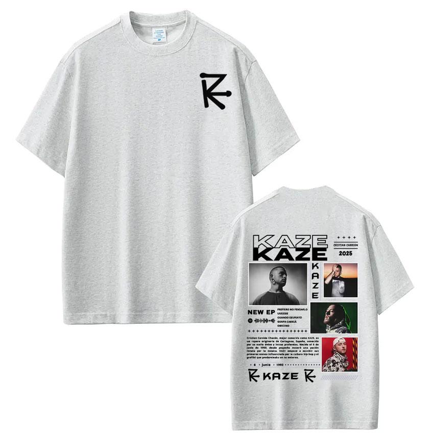 Rapper Kazer Album Tour 2026 Print Tees Unisex Women Hip Hop Loose T Shirts Cotton Casual Oversized Fashion Shortsleeved Tshirts