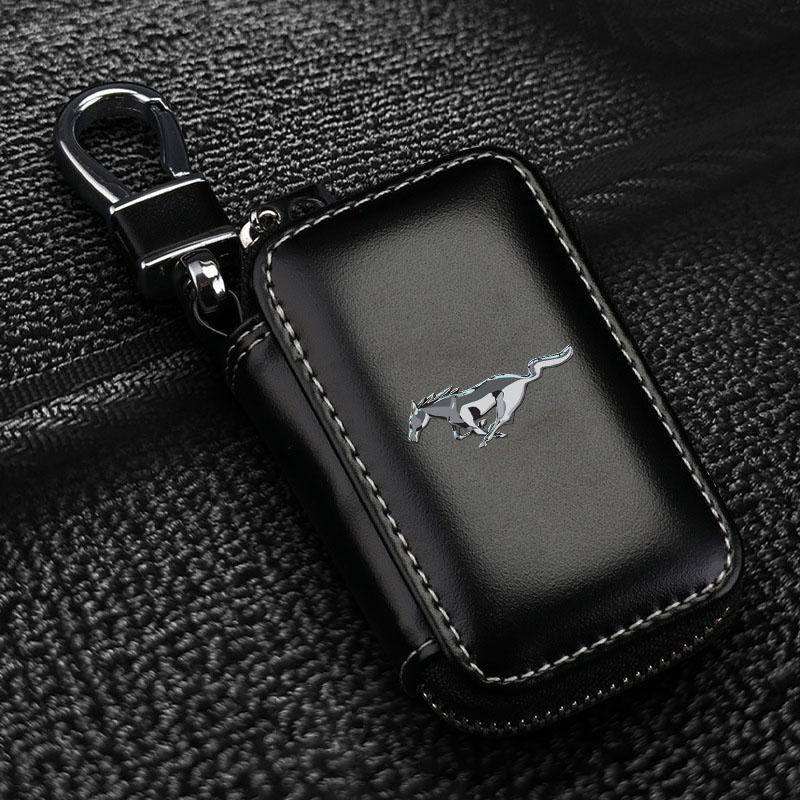 Чехлы для ключей автомобиля Мужской держатель для ключей Натуральная кожа Кошельки для ключей автомобиля Сумка Для Ford Focus Mondeo Kuga Fiesta MK7 Escort Explorer Edge 2 4 MK2 MK4