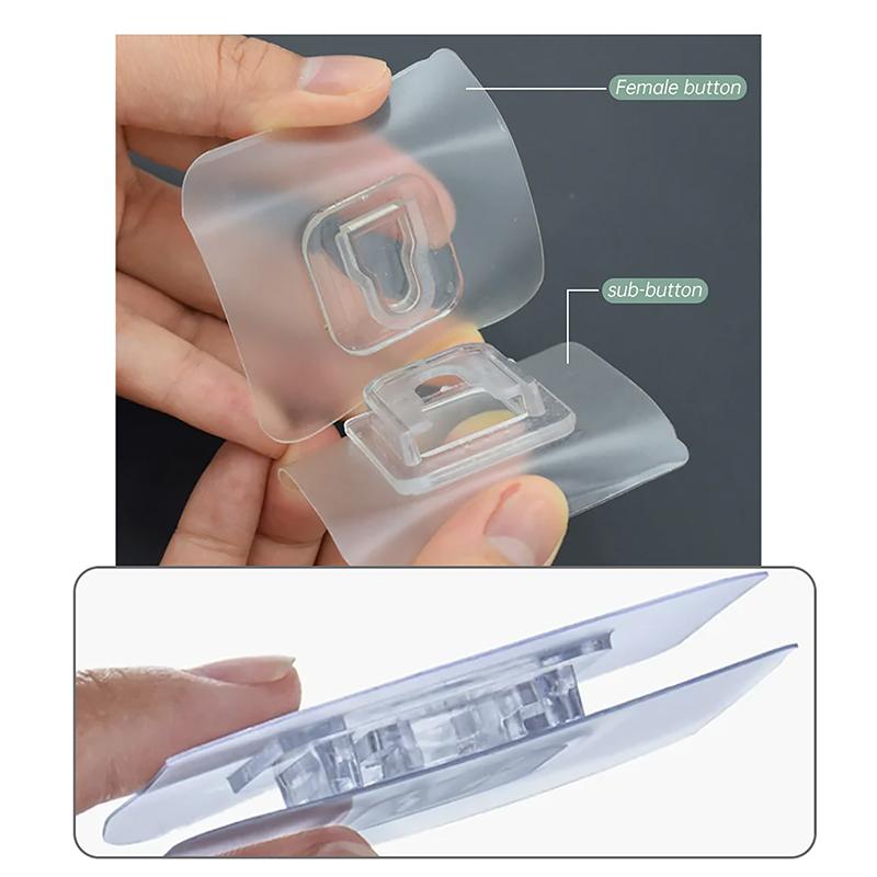 1-10 пар двухсторонних самоклеящихся настенных крючков, прозрачные присоски, крючки-присоски, многоцелевые держатели для органайзеров для спальни и кухни