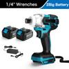 18V Brushless Drill Cordless Electric Impact Wrench Rechargeable 1/4 Square Drive Wrench Power Tool