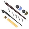Wood Handle Students Calligraphy Pen Ink Writing Pen Nibs Calligraphy Tool Set for Beginners2#