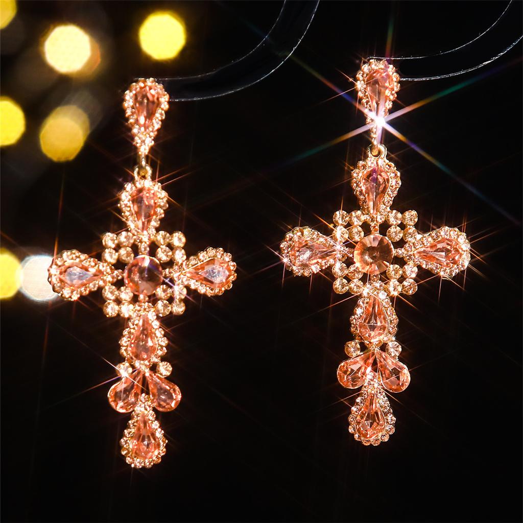 Премиальные модные серьги-крестики для женщин, блестящие модные серьги