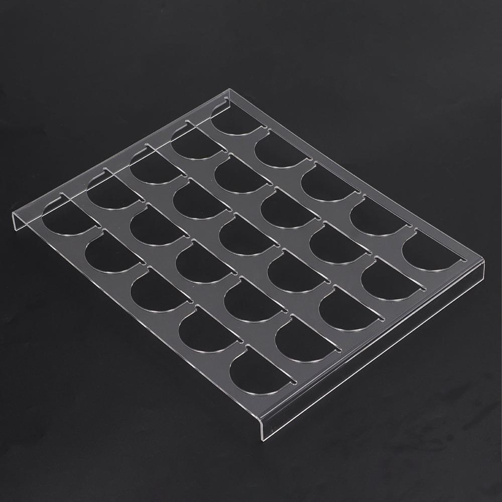 Clear Plastic Coffee Pod Storage Tray Holds 25 Capsules Capsule Storage Drawer  For Kitchen