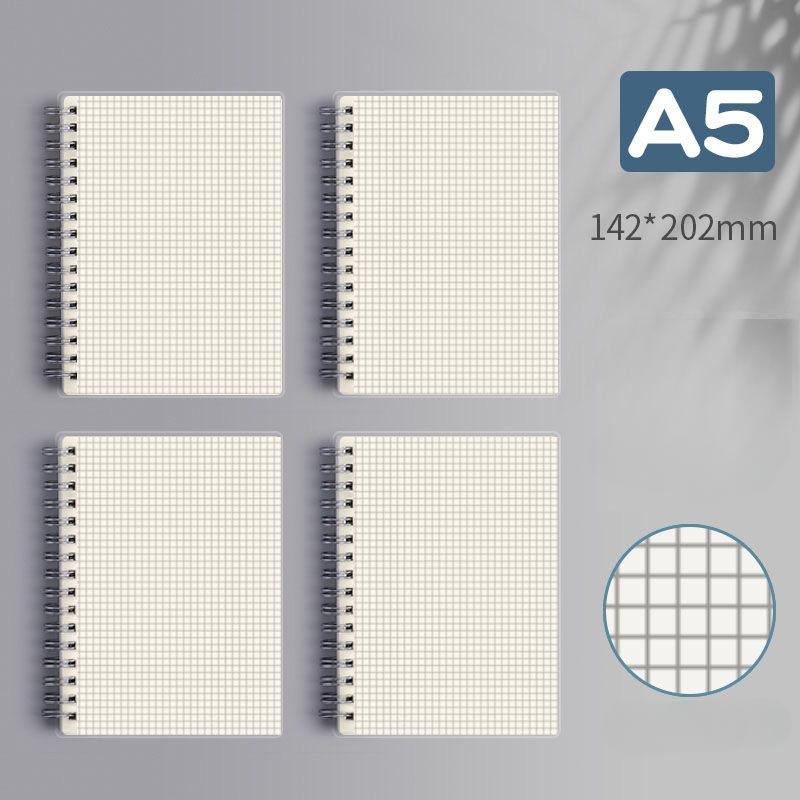1 шт. Блокнот на перекидной пружине B5 Утолщенный блокнот из ПП А5 Большой Прозрачный Линовка в горизонтальную линию и клетку Подарок ученику средней школы