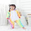 One-Piece Colorful Kids Rainbow Unicorn Shaped Kigurumi Animal Cosplay Sleepwear Costume
