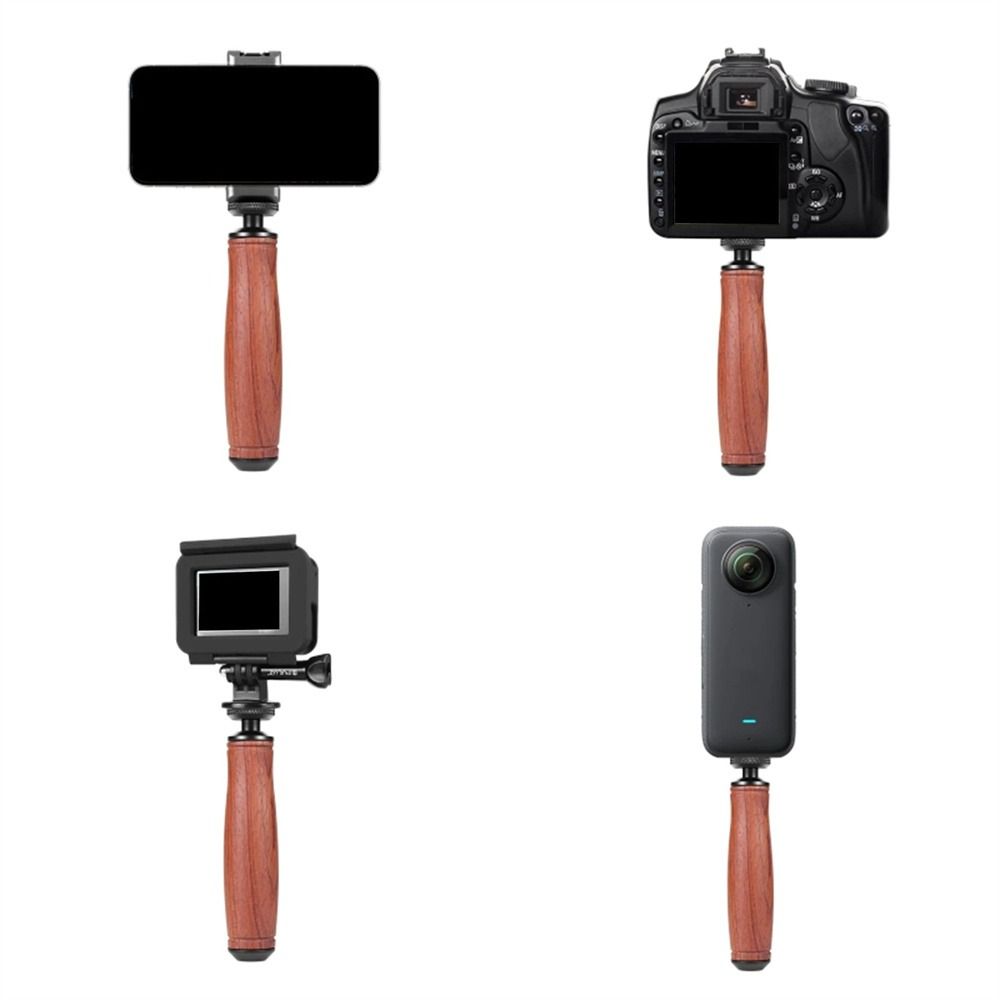 Video Phone Handlegrip Camera Handle Mount with 1/4 Inch Screw Grip Support Handheld Stabilizer