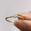 Minimalist Gold Color Thin Ring for Women with Cubic Zirconia Daily Wear Exquisite Girls Accessories Statement Jewelry