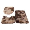 3Pcs/Set Bathroom Rug Absorbent Non Slip Floor Mat U-Shaped Plush Mat Toilet Lid Cover Mat with Rubber Backing for Bathroom Shower Toilet