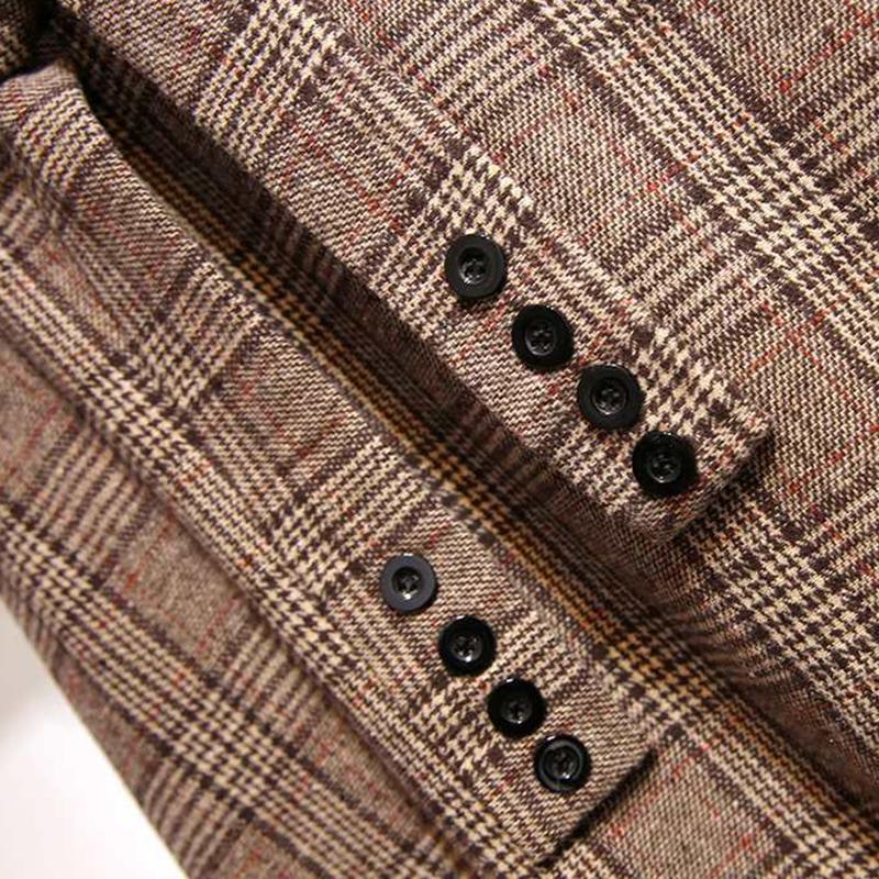 Шерстяная клетчатая юбка для женщин, винтажная юбка с высокой талией, осенне-зимняя, женская, с поясом, А-силуэт, длинные юбки для женщин