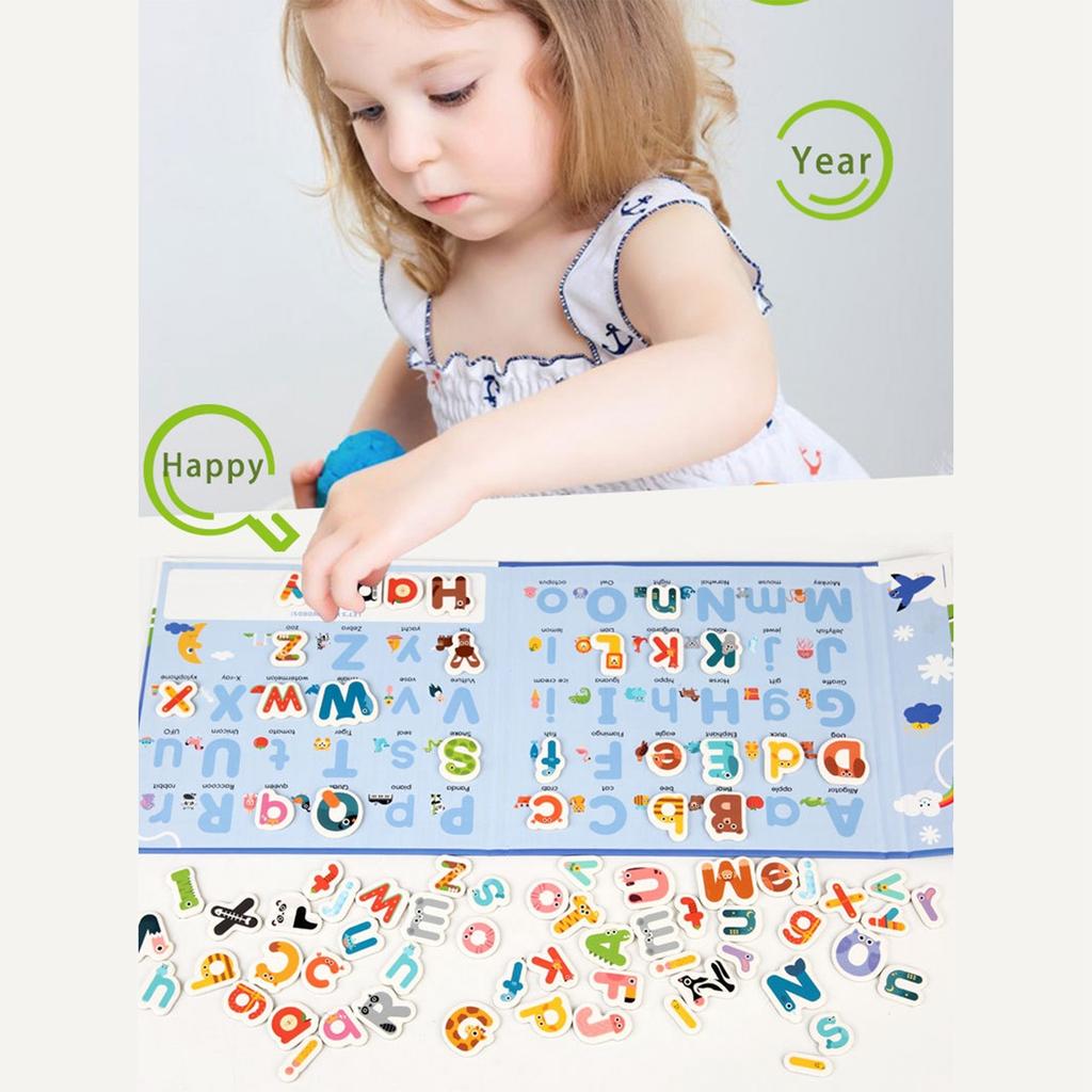 Детский мультфильм Магнитная английская буква головоломка словесная игра детское просвещение раннее образование головоломка игрушка