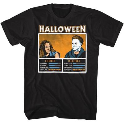 Halloween Face Off No Knives Black Adult T-Shirt