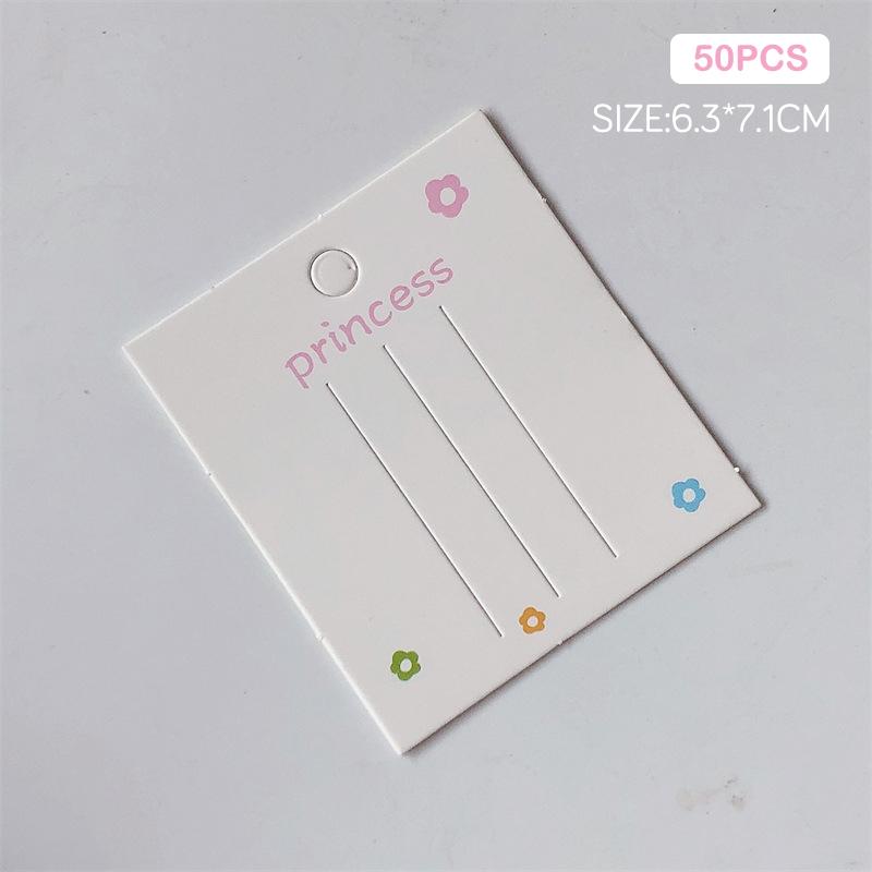 50Pcs Blank Hair Clip Paper Cards Hair Accessories Jewelry Display Card  Hair Clip Holder Headwear Packaging Card