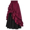 Renaissance Retro Stage Costume Women Elastic Waist Medieval Cosplay Vintage Steampunk Gothic Drawstring Casual Boho Maxi Skirt