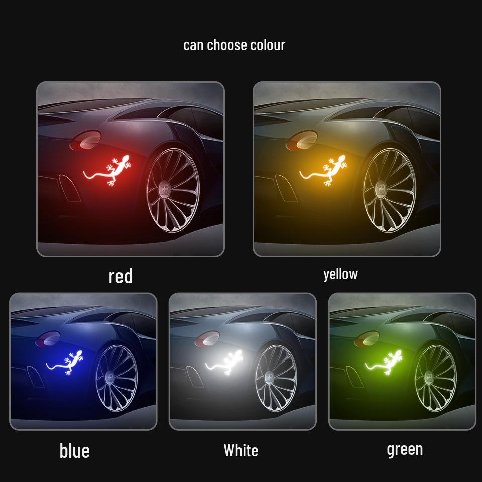 3D Светоотражающая эмблема геккона для автомобиля: Креативная наклейка на хвост и защита от царапин