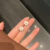 Серьги White Camellia Light Luxury, новые женские серьги высокого качества, стильные, для студентов, подарок на день рождения, аксессуары
