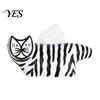 Tissue Box with Storage Box, Striped Cat Shape Dispenser, Ample Interior Living Room Space Vinyl Case, Compact Decorative Durable Paper Holder for Car