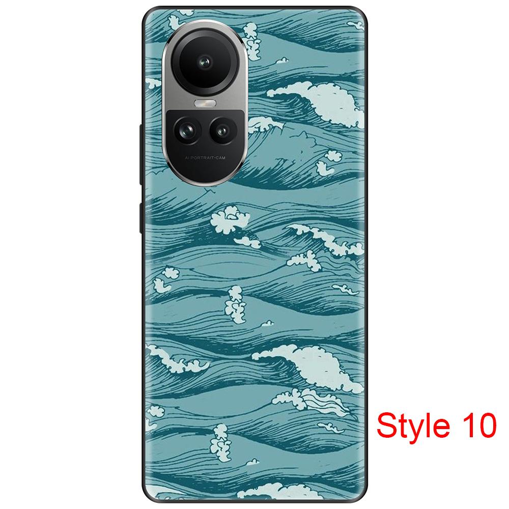 Чехол для Oppo Reno10 Pro 10, роскошный черный на OppoReno10, 6,67 дюйма, полная защита, противоударный силиконовый бампер, мягкий ТПУ