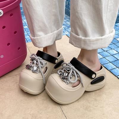 Мода 2025 Лето Женские шлепанцы на очень высоком каблуке Сандалии на шнуровке спереди Легкие Удобные Пляжные Уличные Модные шлепанцы Горячие продажи