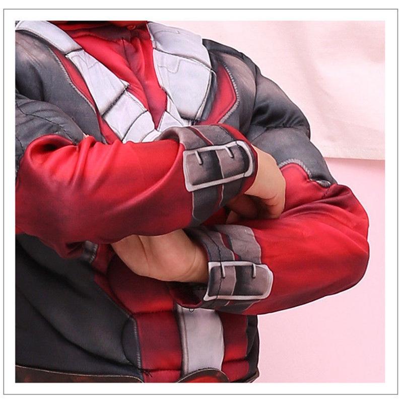 Deadpool Cosplay Costume For Boys Featuring Lifelike Muscle Design And Breathable Fabric