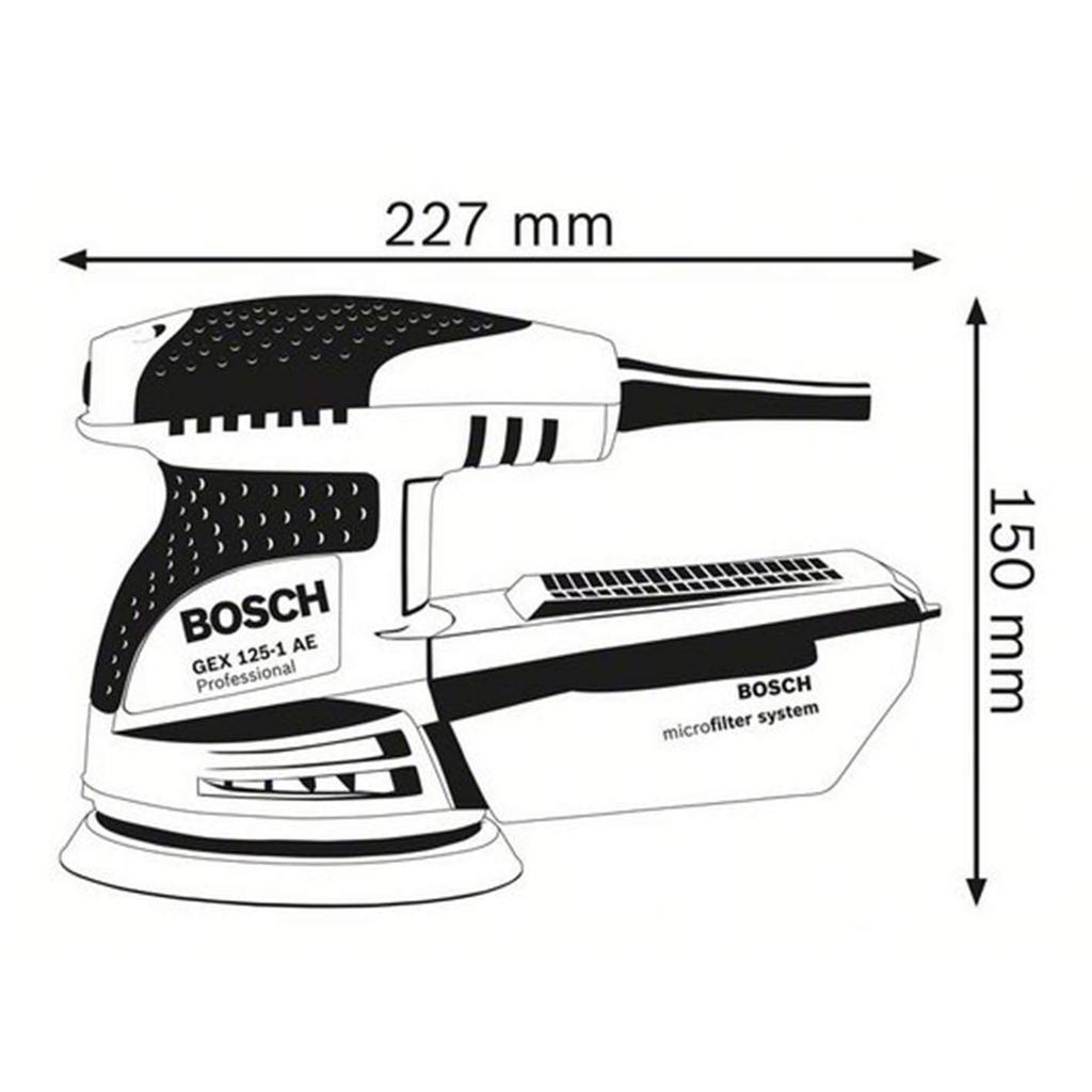 Bosch Professional Dust Suction Random Action Sander Полировальная губка Набор (Bosch) + GEX125-1AEJ2