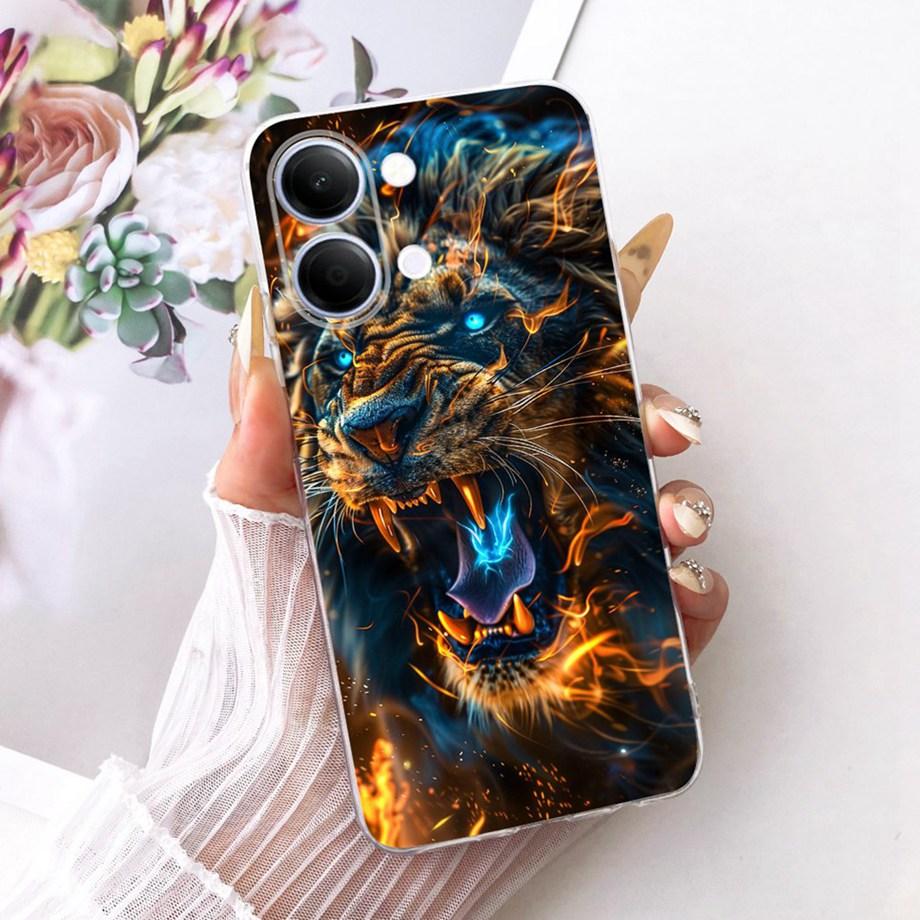 For Vivo Y05 Y11D 4G / Vivo Y11 5G Y21 5G Phone Case Soft Silicone Clera Cover Butterfly Dragon Cat Floral Painting Bumper Funda