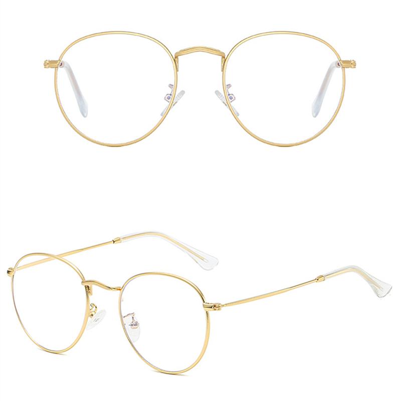 Простота, простые простые очки, анти-синие очки, овальные линзы, корейская версия, литературный стиль, металлическая оправа, унисекс, студент