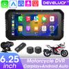 6.25 Inch Motorcycle Navigation DVR Wireless CarPlay Android Auto IP67 Waterproof Dual Bluetooth Moto Display Screen Portable