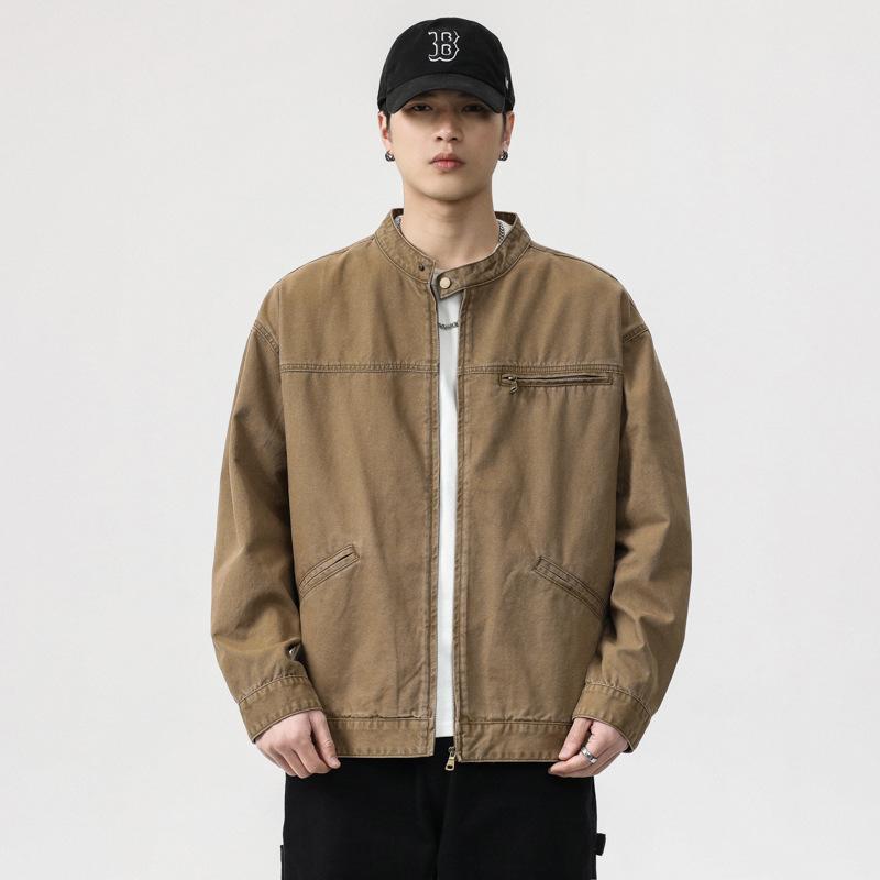 Американская ретро джинсовая куртка мужская свободная модная брендовая хулиганская красивая модная куртка для инструментов