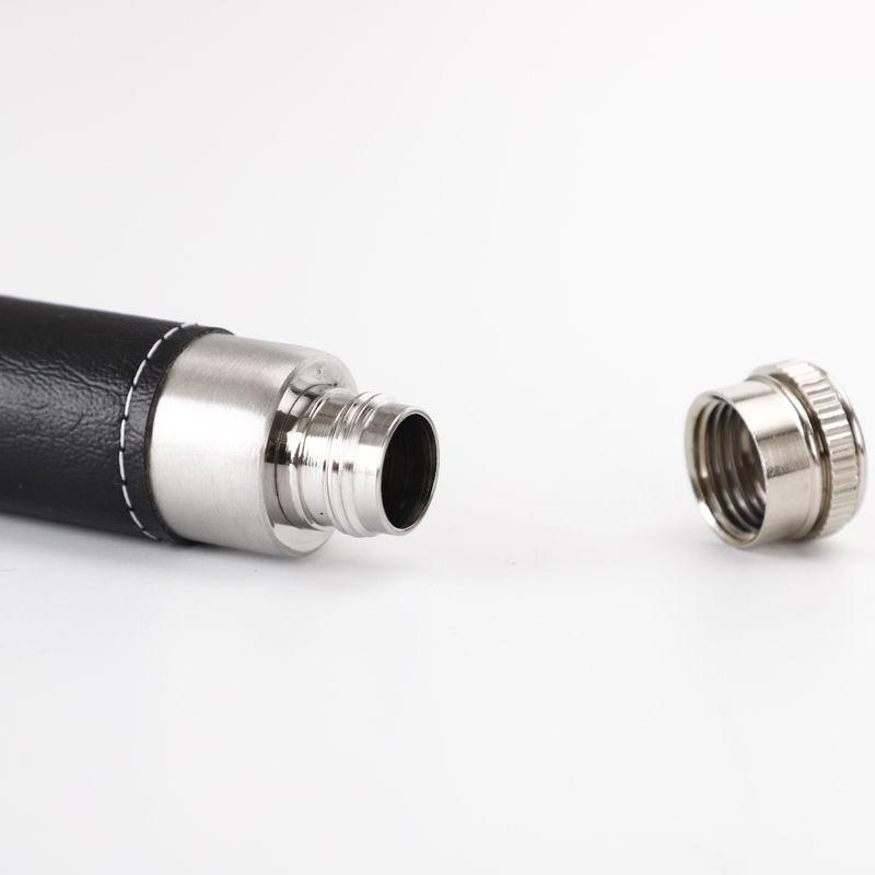 2pcs/set Mini Hip Flask 1.5oz Whisky Vodka + Funnel Stainless Steel Hip Flask Personalized Pen Holder Shape Flagon Men's Gift