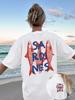 Vintage Sardines Graphic Tee Unisex Retro Aesthetic Summer Short Sleeve T Shirt Harajuku Streetwear Casual Fashionable Lady Top