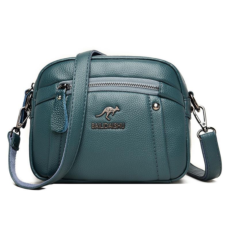 Женская сумка кроссбоди, Водостойкая однотонная квадратная сумка на плечо, Трехслойная застежка-молния, Кошелек-клатч для телефона для женщин