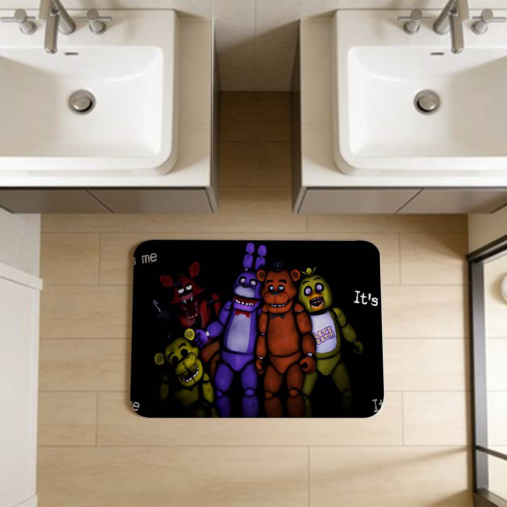 F-FNAF Пять ночей с Фредди Приветственный коврик для входа Моющийся Нескользящий Коврик для гостиной, зоны с диваном и креслами Кухонный Приветственный коврик для двери