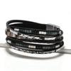 Bohemian Hand-Woven Leather Bracelet with Alloy Magnetic Clasp - Fashionable Women's Accessory